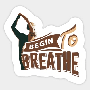 breathe yoga Sticker